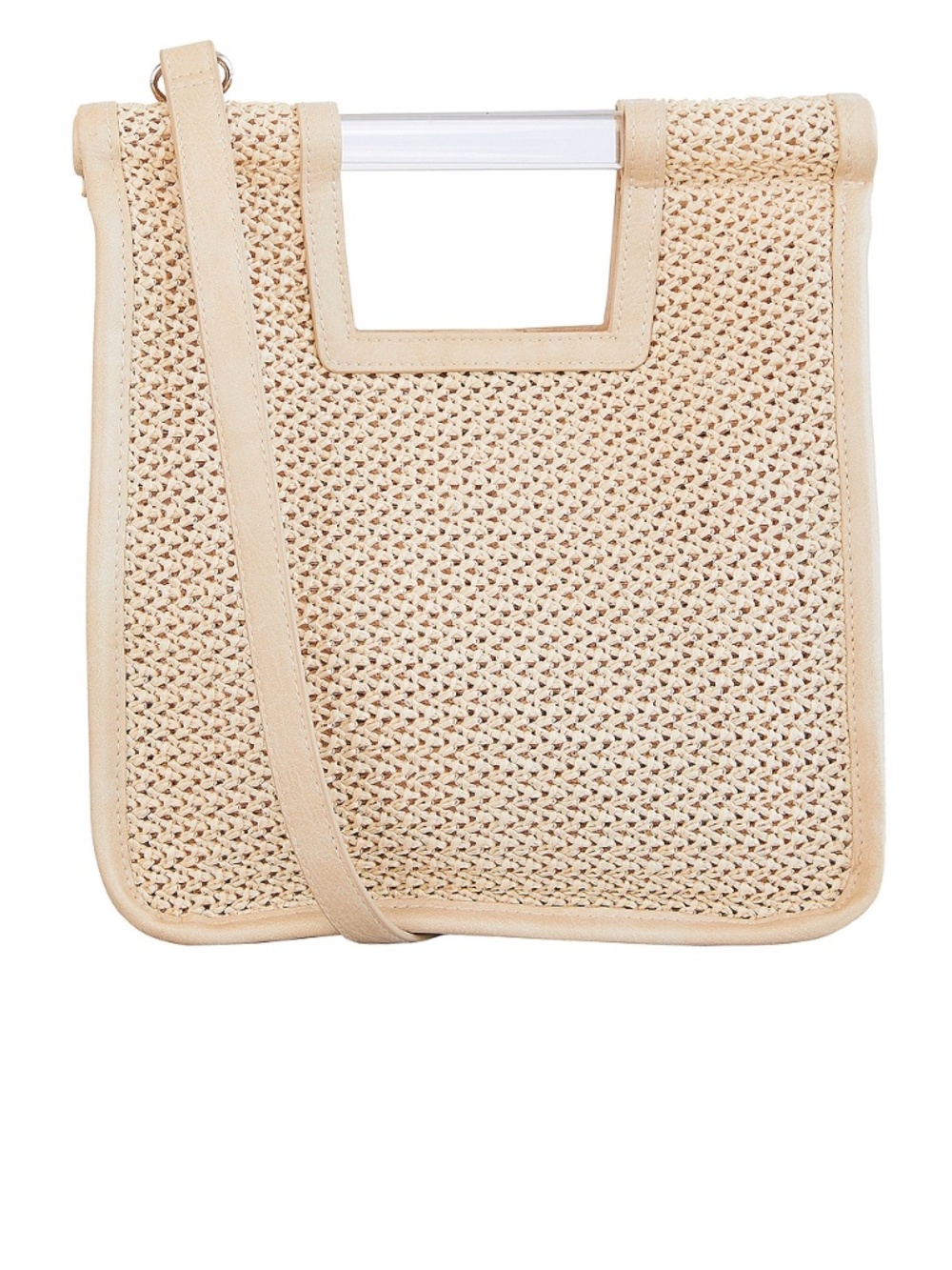 BEIS The Naturals Crossbody In Natural - Raffia Handbag